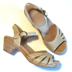 Pebble-Colored Dansko Mary Jane Clog Sandal